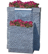 2-Tier Pebble Fountain Planter